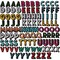 104 Pieces Iron On Letters for T-Shirts, 4 Sets of 26 Embroidered Alphabet A-Z Patches for Denim Jackets, Hats, Fabric (1 In)